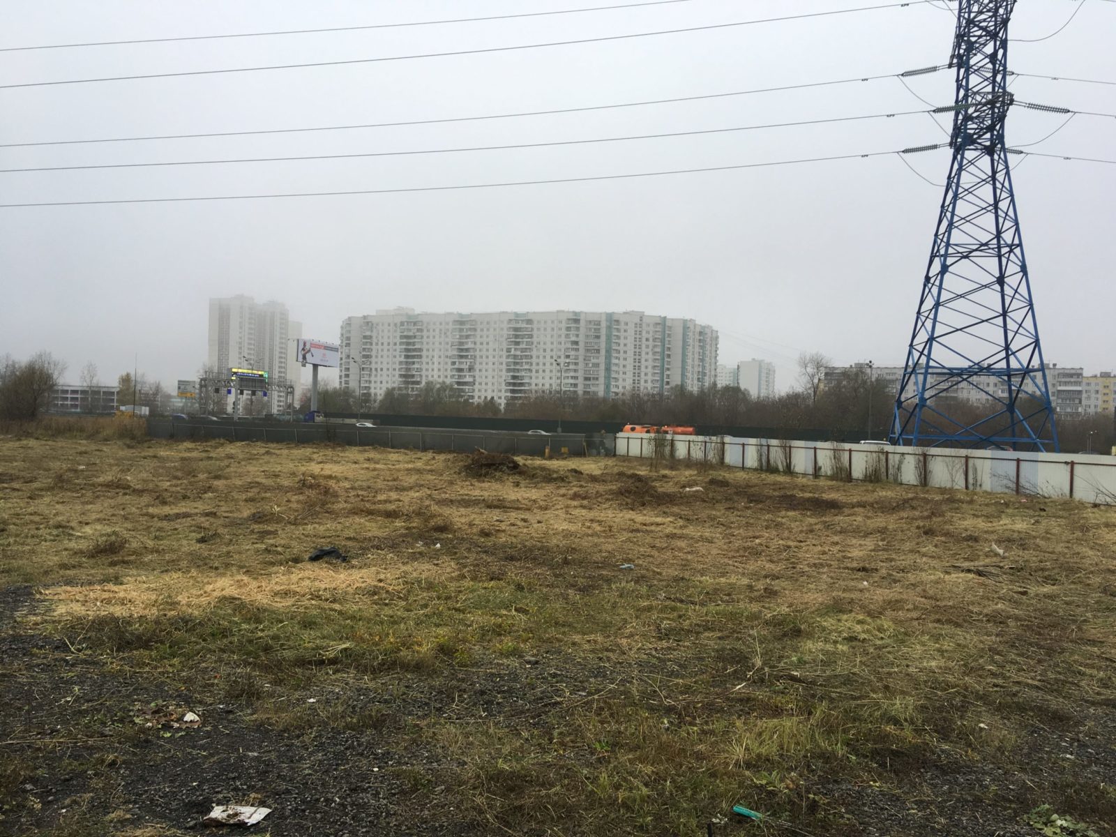 Покос травы. Щелковское шоссе возле МКАД